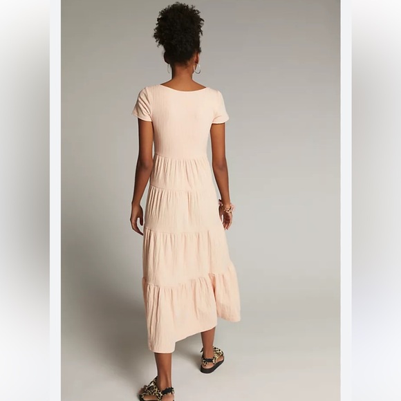 chinese dress ladies Tiered V-Neck Maxi Dress, Clay main image 0